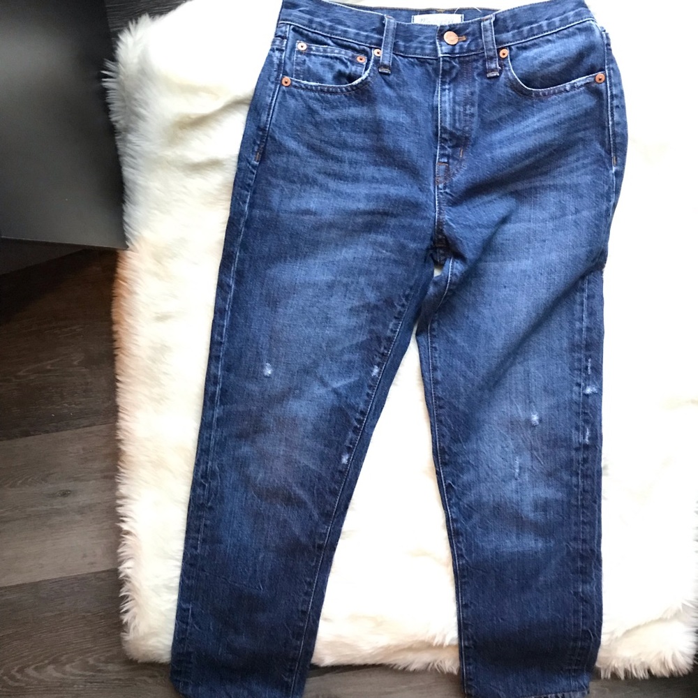 Madewell Crop Straight Leg high rise jean - Picture 5 of 7